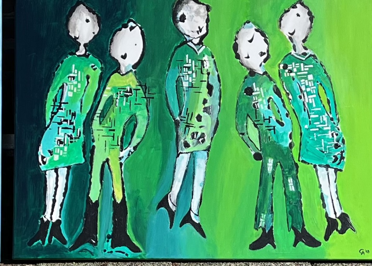 Achtergrondafbeelding Maart expositie in de Hofboerderij: Carry, Els & Marique met schilderijen!