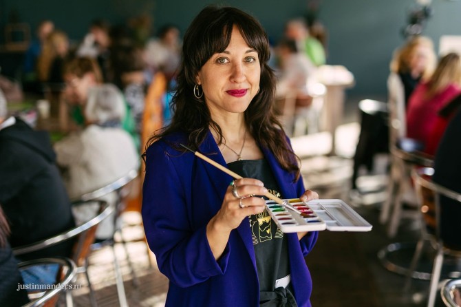 Een kunstenaar in de klas